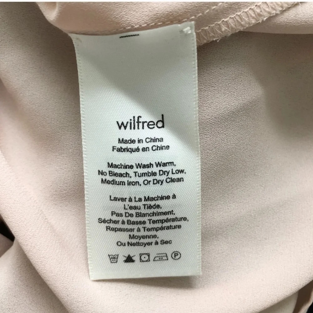 Wilfred Aritzia Short Sleeve Black Lace Scalloped Hem Dress No Liner Size M - Picture 9 of 11